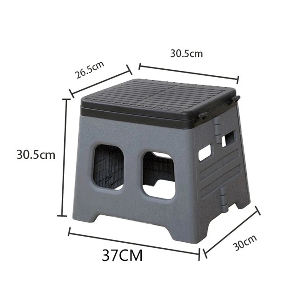 Portable Folding Toilet with Lid Foldable Outdoor Camp Toilet Multifunctional Folding Truck Toilet for Emergencies