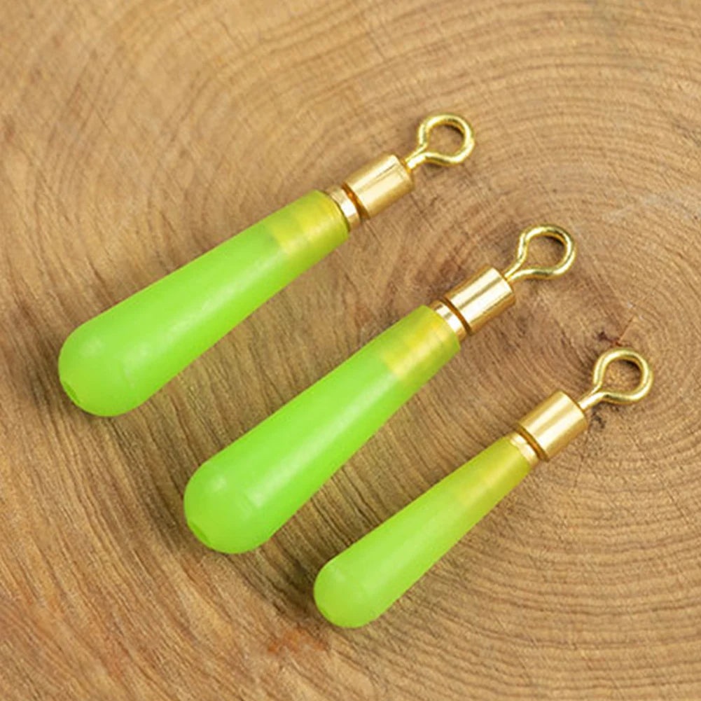 30Pcs Fishing Bobber Float Silicone Fast Sub Wire Double Rotating Rings Rotation Buoy Copper Head Seat Fishing Accessories