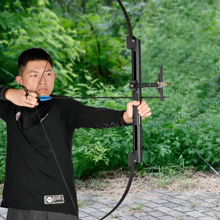 Archery Portable 55 Folding Bow Recurve Bow Set for Right and Left Hand Archer Outdoor Hunting Practice and Target Shooting