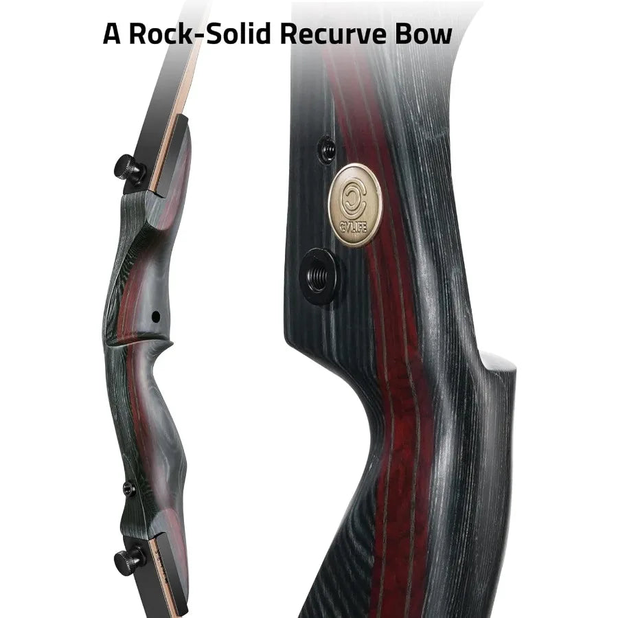 62 Recurve Bow and Arrow Set for Adults and Hunters with 30lb40lb Draw Weight RightHanded Wooden Takedown Design Ideal for Outd