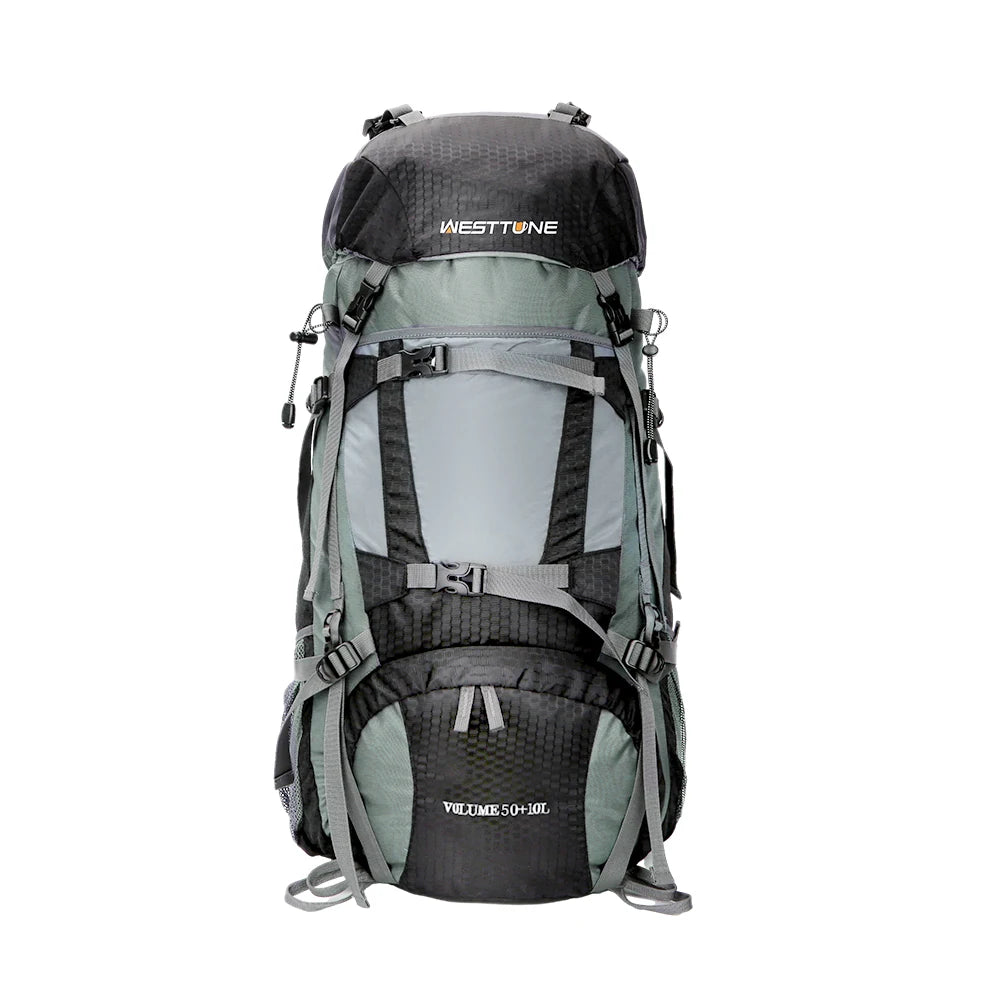 60L Explorer Internal Frame Backpack with Rain Cover Outdoor Backpack for Hiking Camping Backpacking Travel