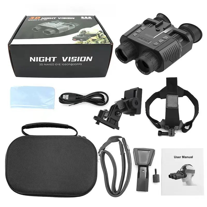 NV8160 Night Vision Binoculars for Adults, Head Mounted Tactical Helmet Night Vision Goggles 8X Digital Zoom for Outdoor Hunting