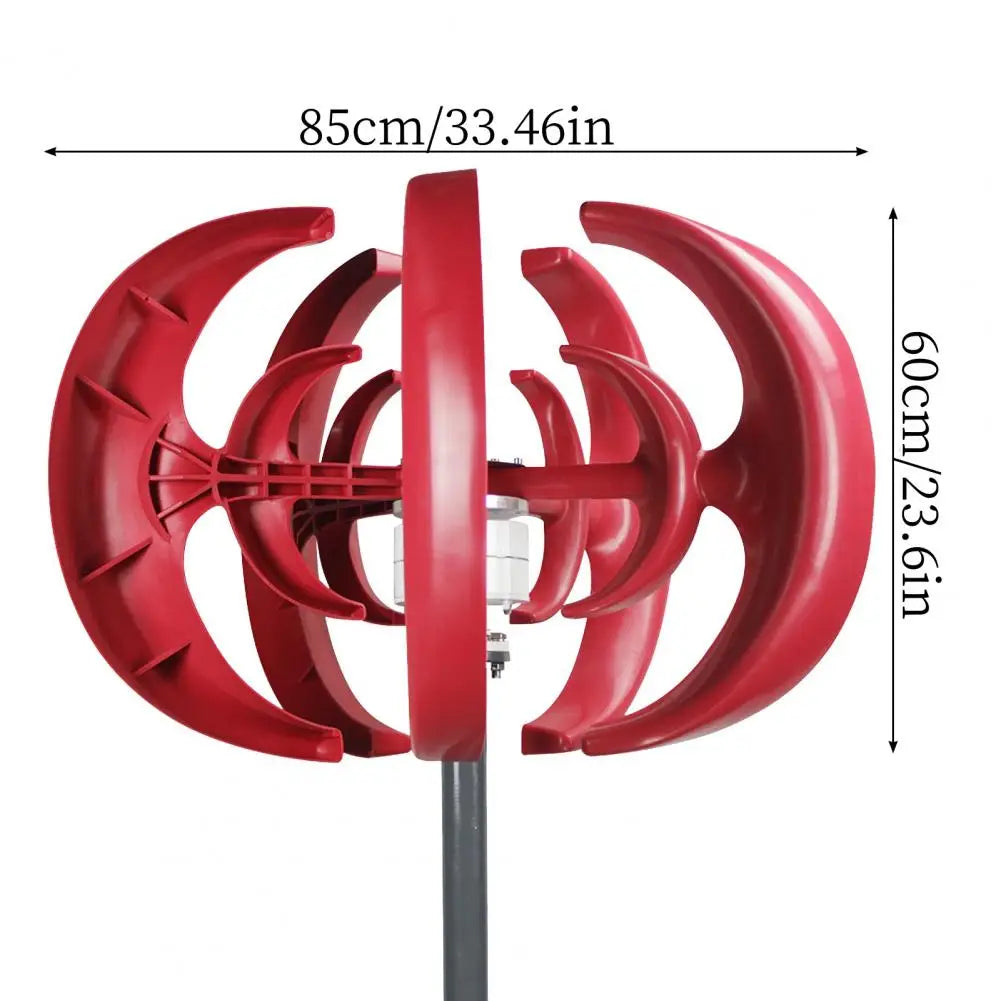 600W Wind Turbines Generator, 5 Blades DC12V Vertical Axis Wind Turbines Generator Kit for Home Hybrids Streetlight Use