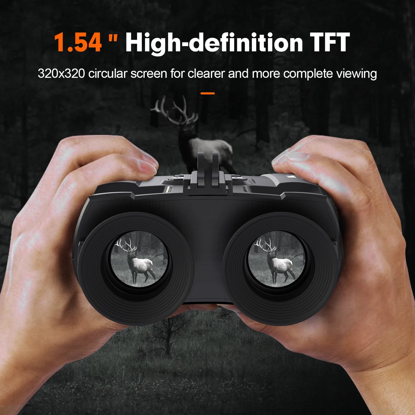 Night Vision Binoculars Featuring Adjustable Brightness 5x Zoom And 1080p Video Recording For Outdoor Adventures