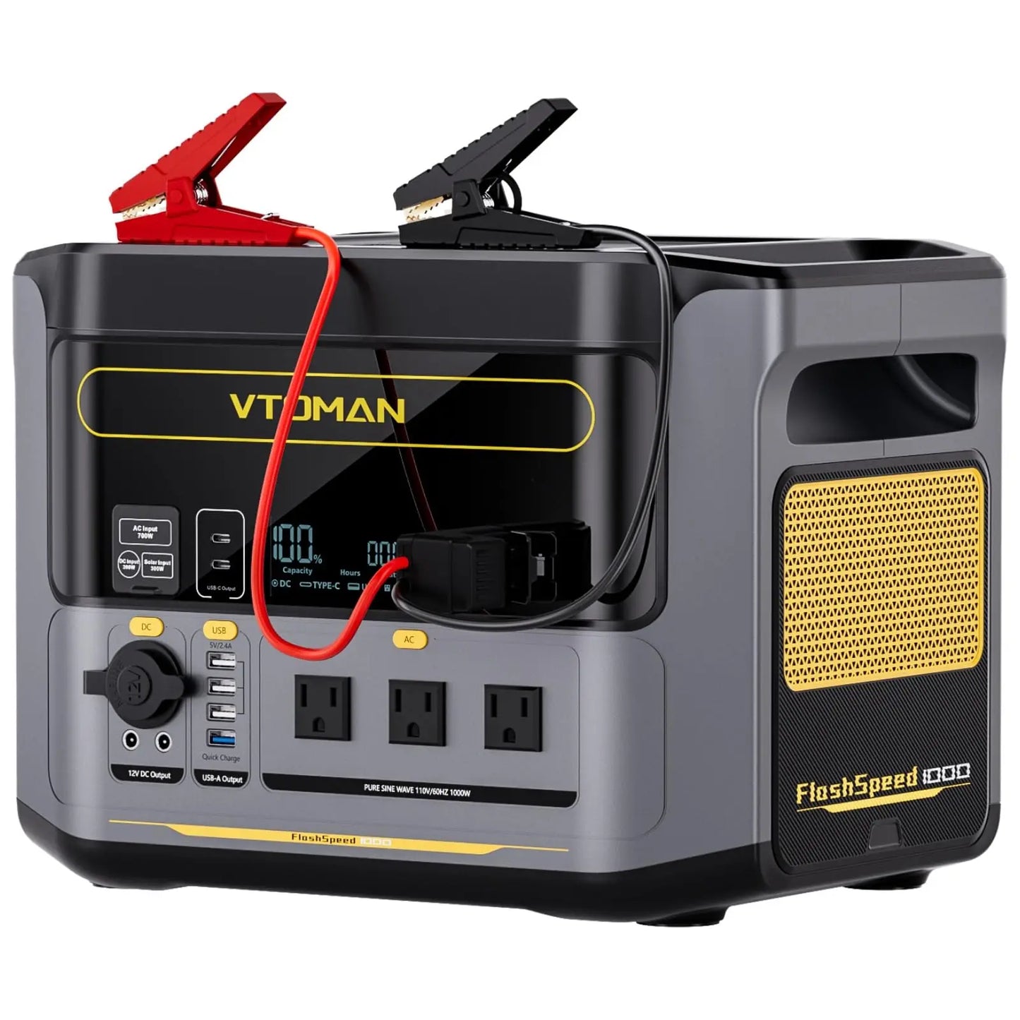 FlashSpeed 1000 Portable Power Station, 828Wh LiFePO4,1000W Output | Expandable To 2376Wh, 1H Fast Charge (0-80%)
