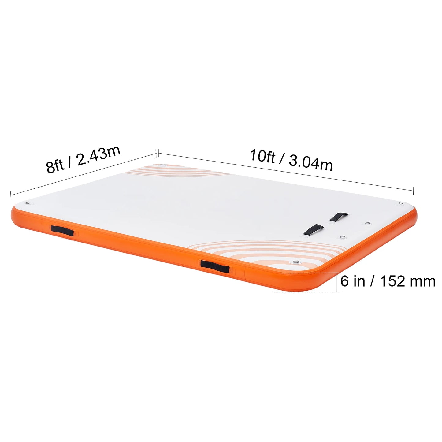 Inflatable Floating Dock Non-Slip Water Floating Dock Mat with Detachable Ladder Floating Platform Island Raft for Pool