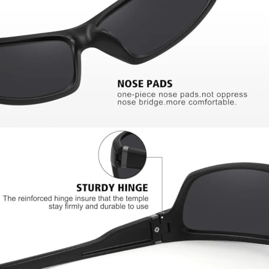 MEETSUN Polarized Sports Sunglasses for Men Women Wrap Around Driving Cycling Golf Fishing Sun Glasses UV400 Protection