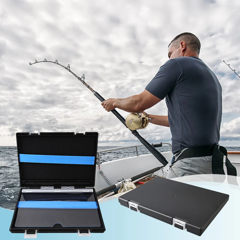 Double Sided Fishing Tackle Box Fishing Tackle Storage Box Ultra Thin Plastic Bait Organizer Box Portable for Outdoor Fishing