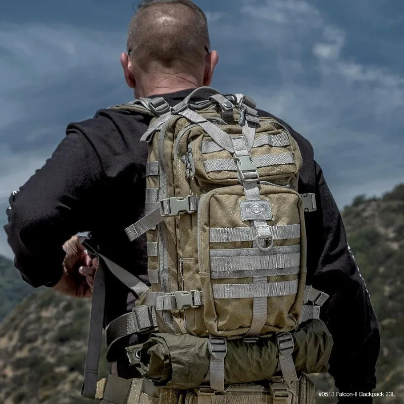 Backpack, 23L Tactical Backpack, Survival Pack, Bug Out Bag, MOLLE Go Bag for EDC, 0513