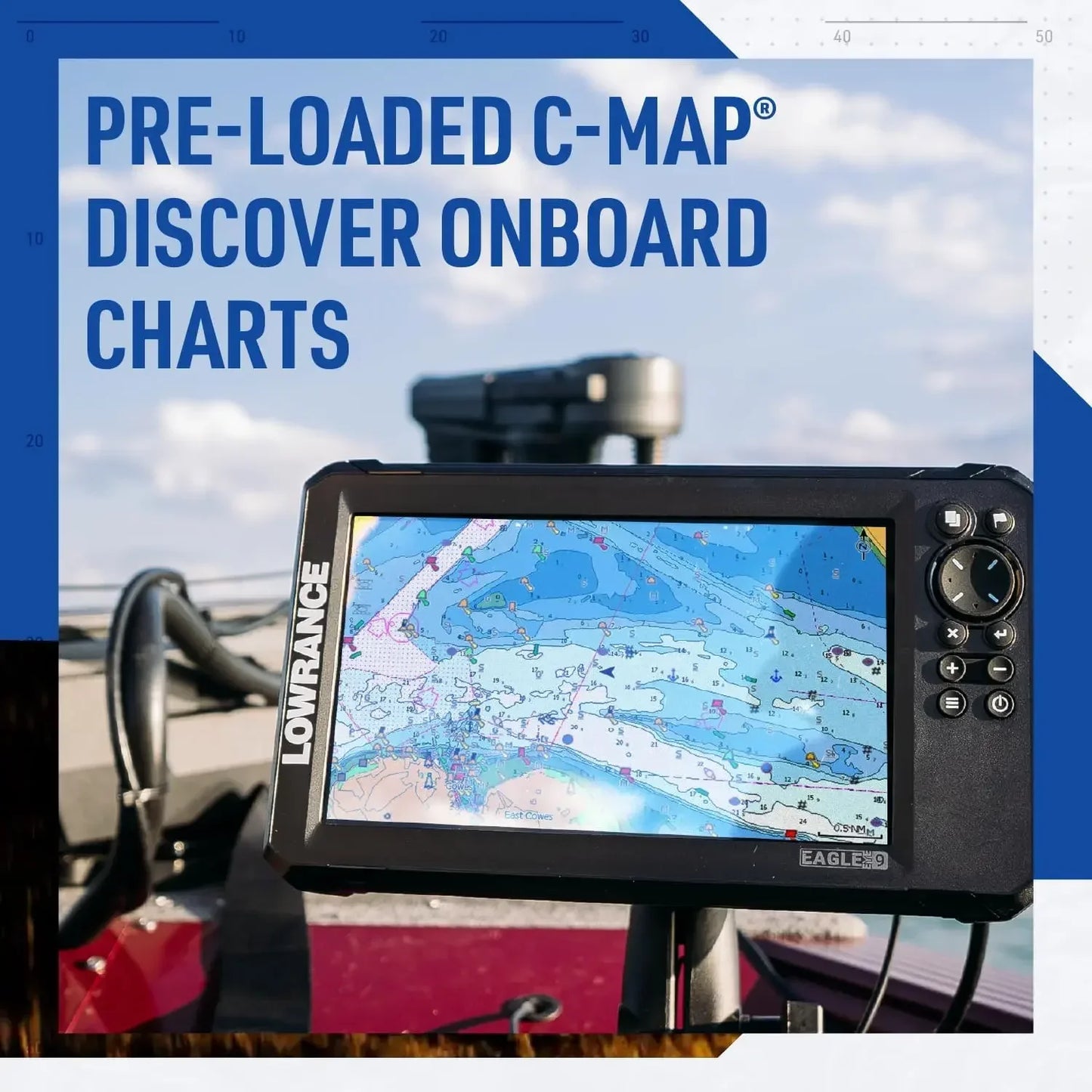 Lowrance Elite FS Fishfinder Chartplotter with Transducer High Precision Sonar GPS Navigation for Fishing