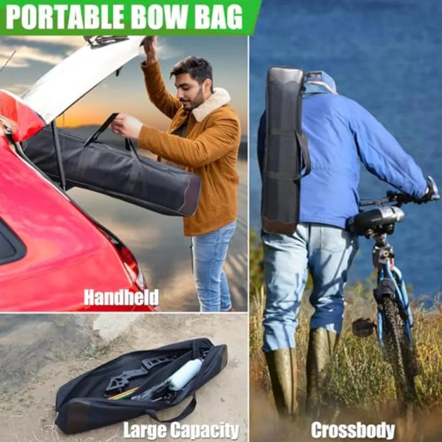 Recurve Bow Fishing Combo Kit Archery and Arrow Set for Adults Beginner with 40 Meters Bowfishing Reel Bottle Portable Bow Bag