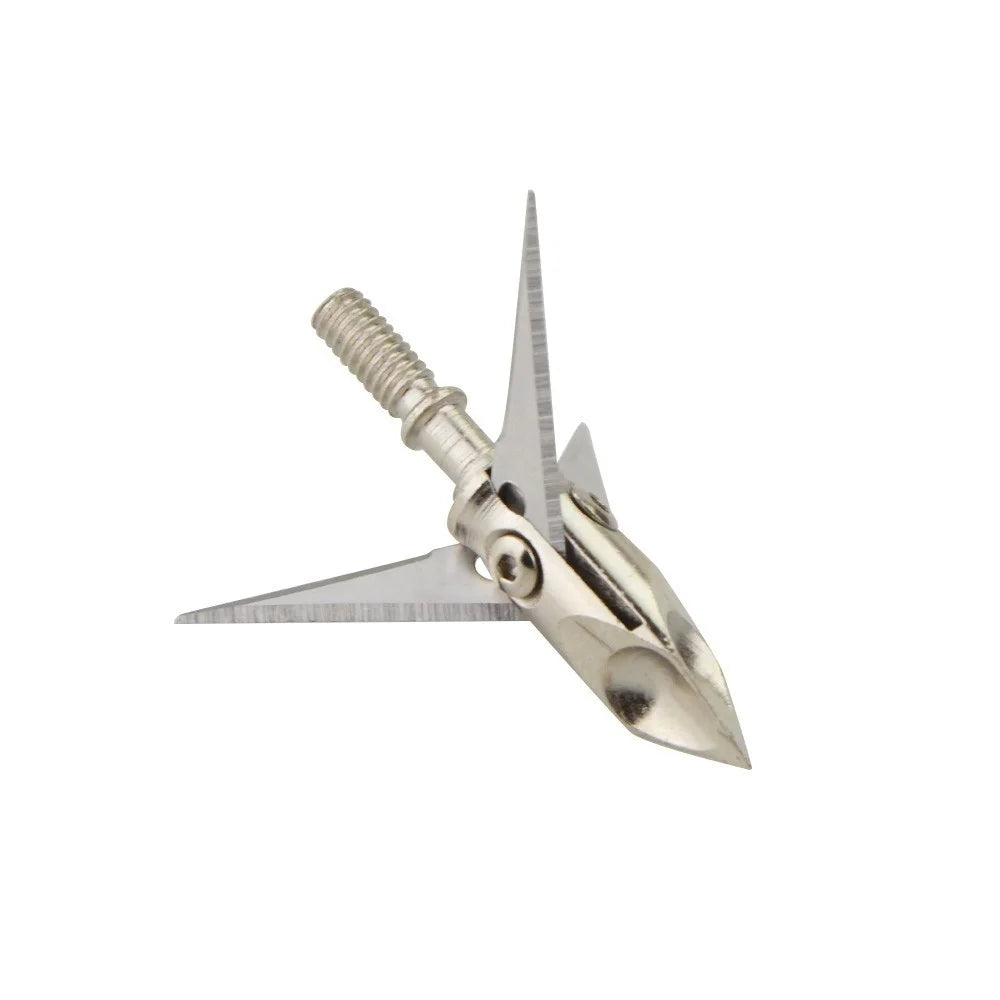 Broadheads 12pcs 3 Blade Stainless Steel 100Grain Screw-in Arrow Tips for Archery Outdoor Hunting Shooting Accessories