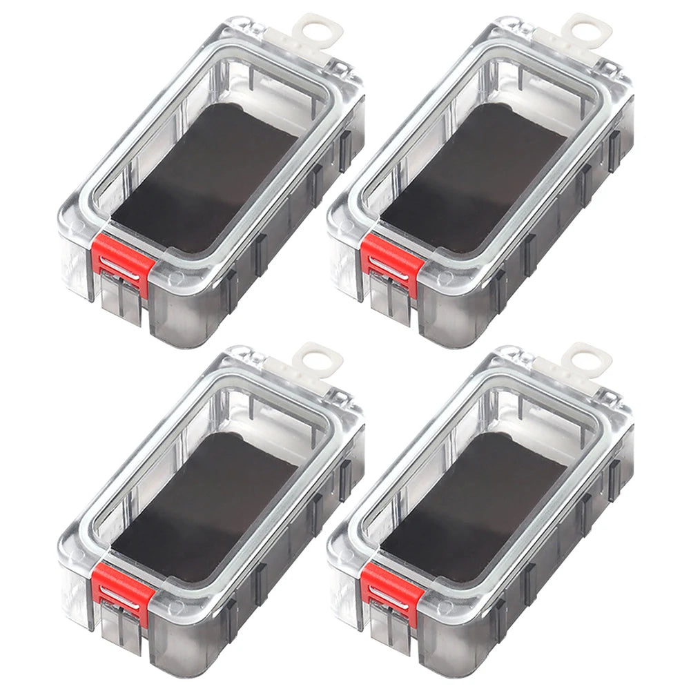 1-4Pcs Expandable Fishing Tackle Box Fishing Tool Box with Magnetic Function Fishing Hardware Toolbox Luminous Fishing Accessory
