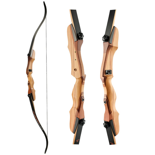 Standard Target Archery for Adult & Youth Beginner, 62 Inch Wooden Takedown Recurve Bow for Training&Hunting