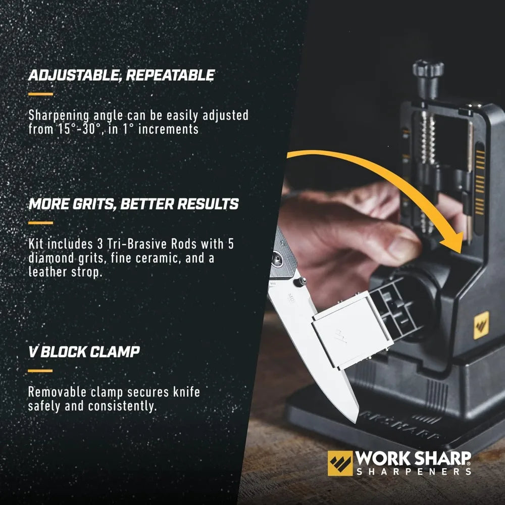 Hot Sale - Precision Adjust Elite Knife Sharpener - Adjustable Knife Sharpening System - For Hunting, Serrated & Kitchen