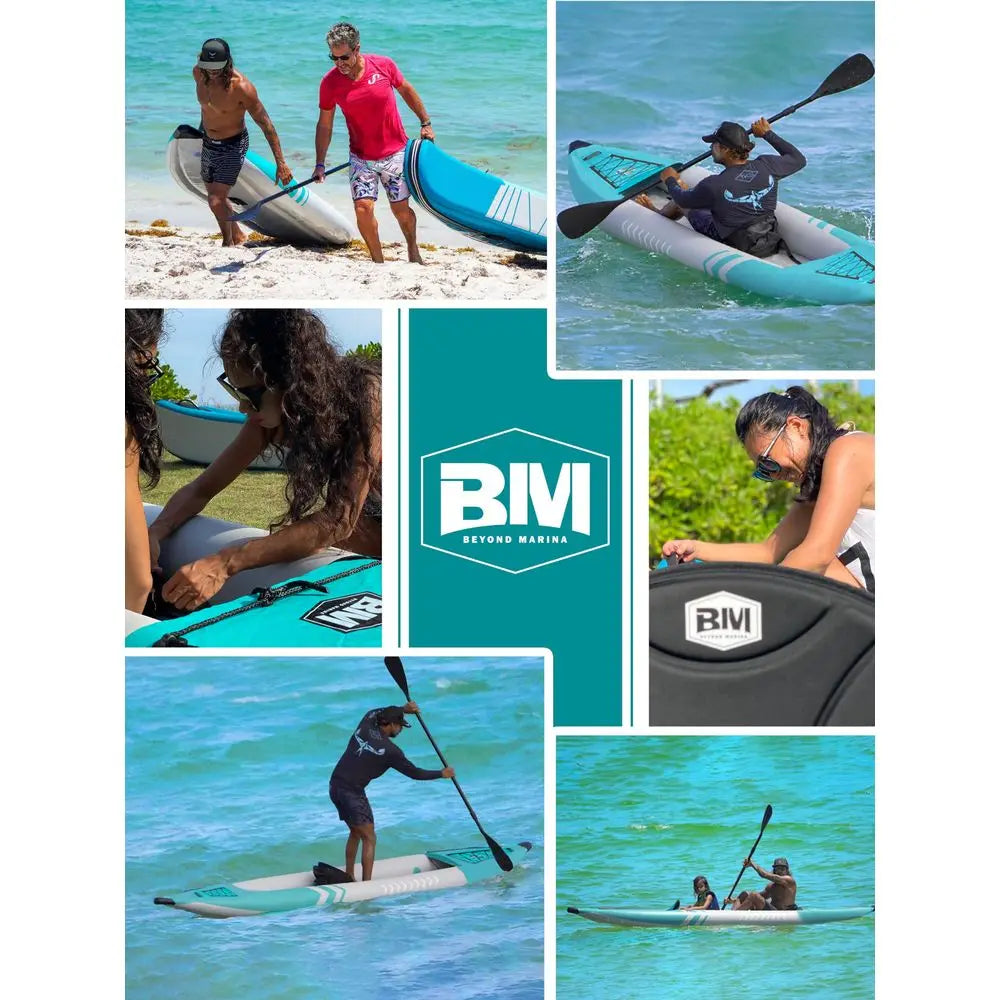 Kayak 2 Person Adult Tandem Kayak With Drop Stitch Floor, Touring Kayak With Aluminum Paddles, Seats, Footrests,Pump,Fins Custom