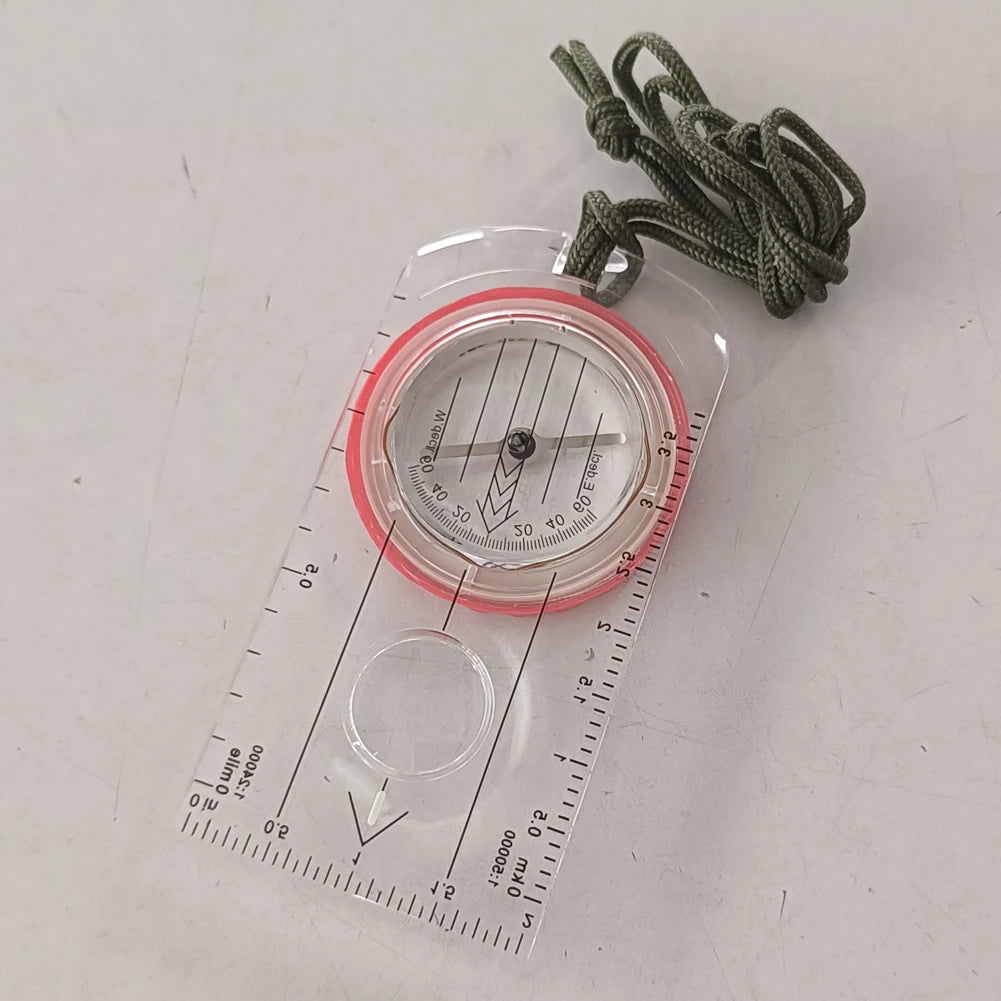 Luminous GPS Compass Shockproof Waterproof Compass Travel Tools High Accuracy Multifunctional with Magnifier for Hiking Survival