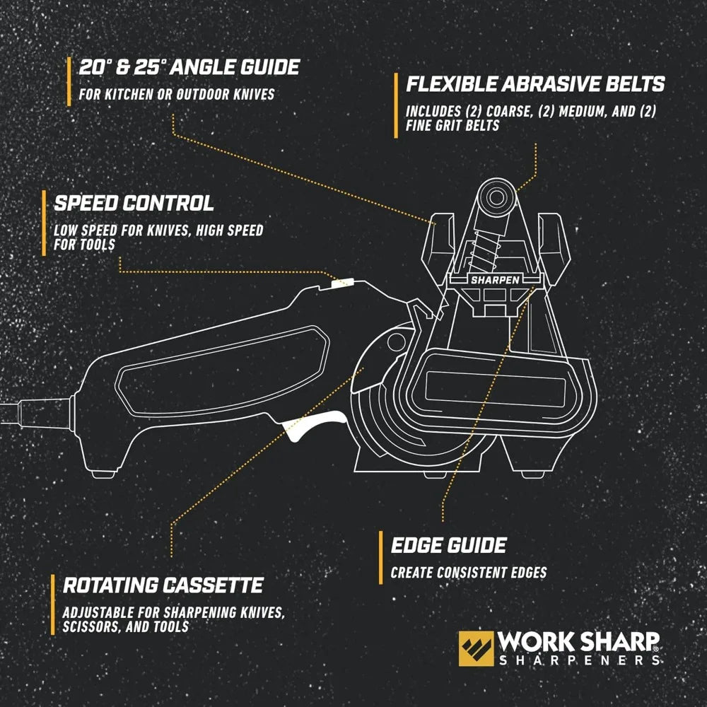 MK2 Professional Electric Knife and Tool Sharpener - Adjustable Tool and Knife Sharpening System