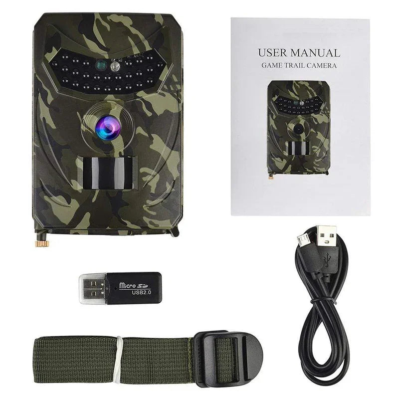 Outdoor Hunting Camera 12MP Wild Animal Detector Trail Camera HD Waterproof Monitoring Infrared Heat Sensing Night Vision