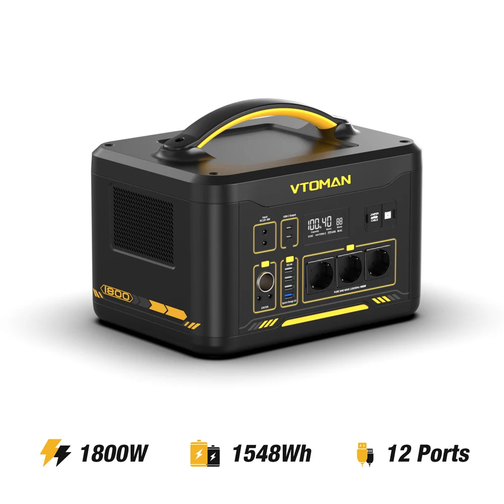 JUMP 2200 Portable Power Station 828/1548Wh LiFeP04 Battery Solar Generator Solar for Home Outdoor Camping