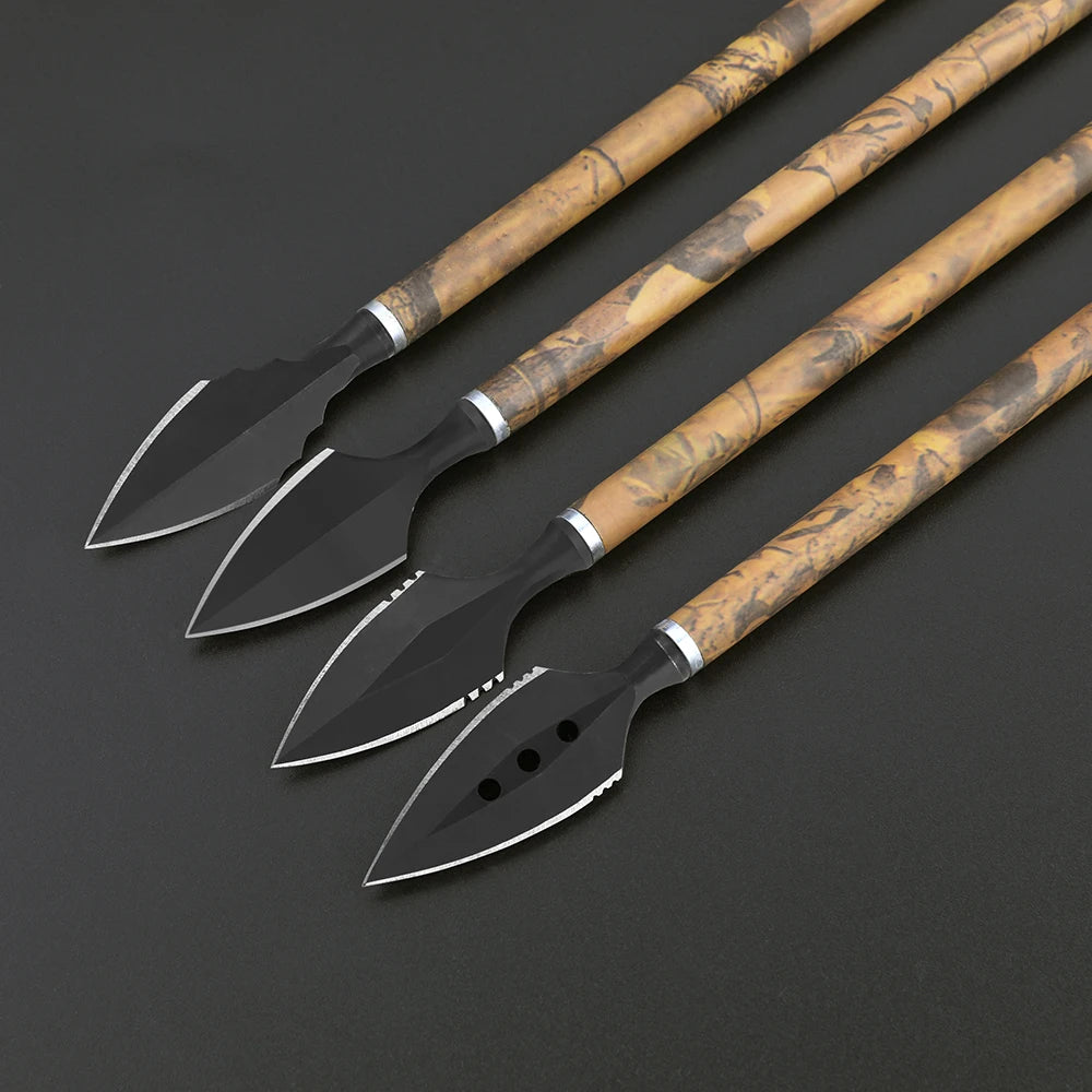 Hunting Broadheads High Carbon Steel Arrowhead General Thread Arrow Points for Archery Bow Shooting Hunting Arrow Accessory,3pcs