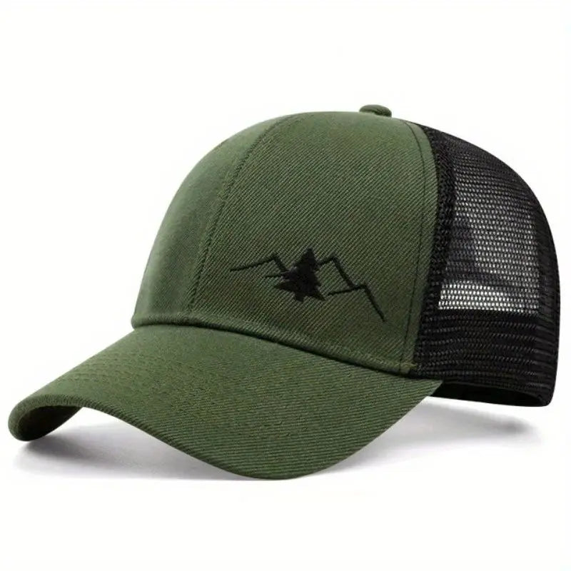 2024 new color matching baseball cap protective men's net cap sports fashion sunshade cap breathable sunscreen cap