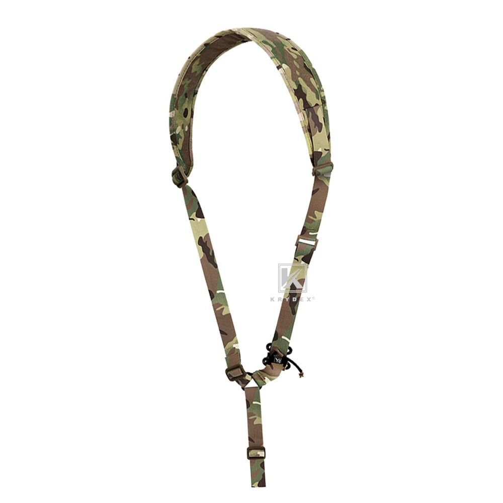 KRYDEX Tactical Single 1 Point Rifle Sling Padded Modular Sub Gun Shoulder Strap For Hunting Outdoor Slingster Accessories