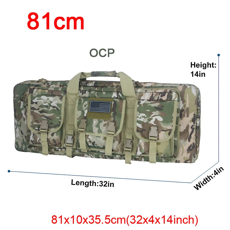 32 38 42 48 inch Tactical Double Rifle Case Mobile Rifle Bag Sniper Airsoft Gun Case Backpack Hunting Gun Holster