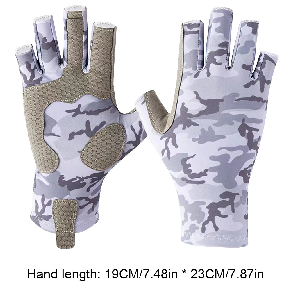 Half Finger Workout Gloves Anti-sting Fingerless Fishing Gloves Wear-resistant Anti-cutting Non-slip Outdoor Fishing Accessories