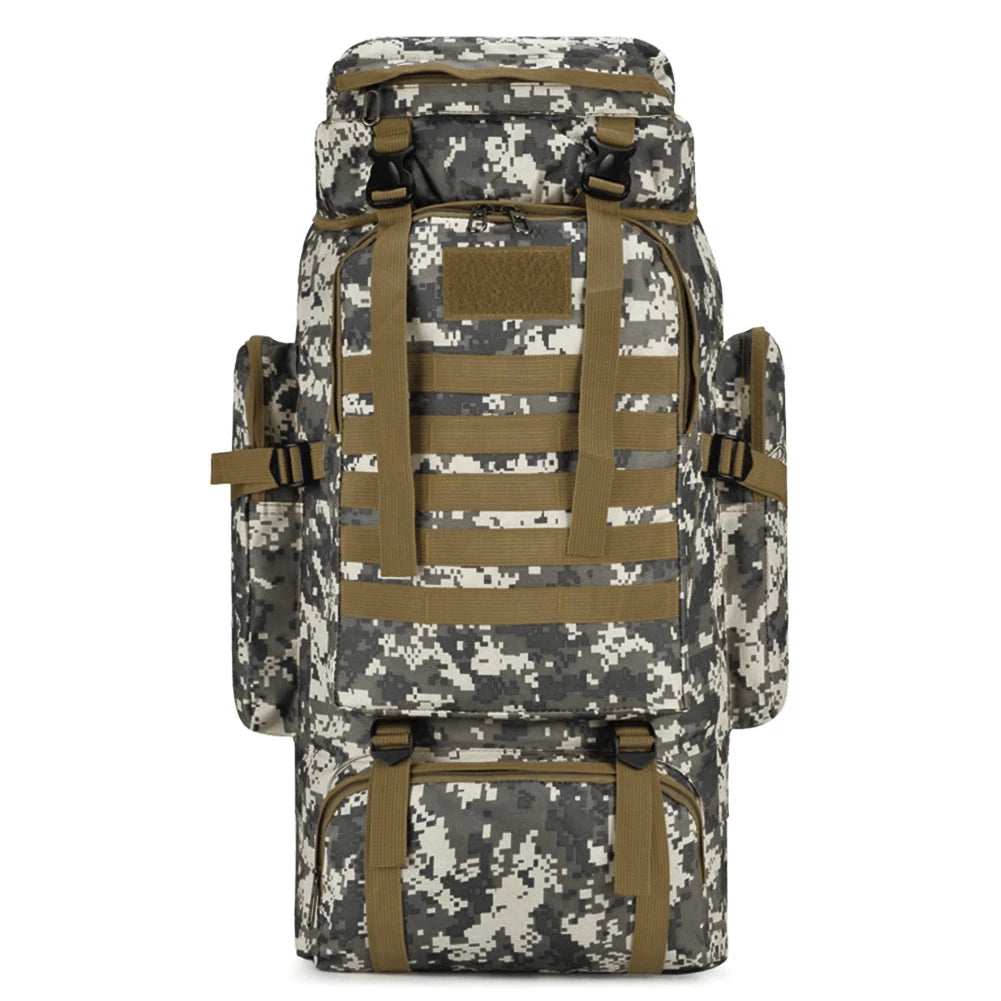 80L/600D Hiking Camping Backpack Mountaineering Bag Climb Bag Tactical Backpacks arge Backpack Waterproof Climbing Rucksack