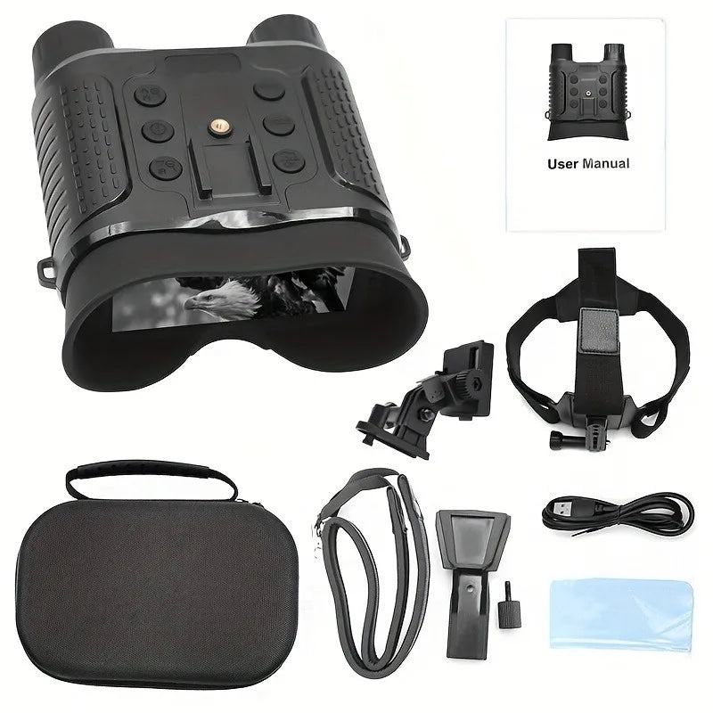 NV8160 Head Mounted Night Vision 8X Digital Zoom Hands Free Tactical Helmet Night Vision Goggles 1080P HD Infrared Binoculars
