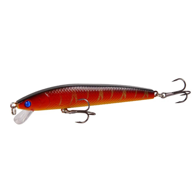 10 PCs Realistic Design Depth Fishing Lures Minnow Fishing Lures Versatile Depth Length 10cm Lifelike Design Plastic Fish Lure