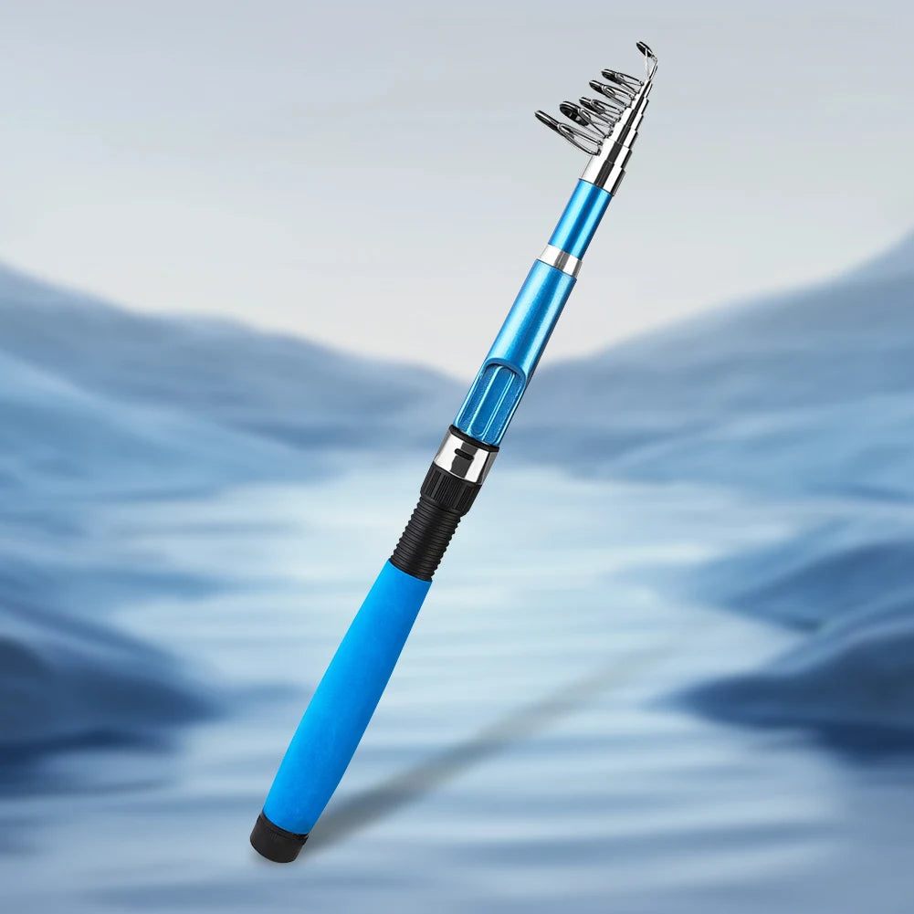 Ultralight Travel Fishing Rod Short Collapsible Rod Telescopic Rea Fishing Rod for Saltwater and Freshwater