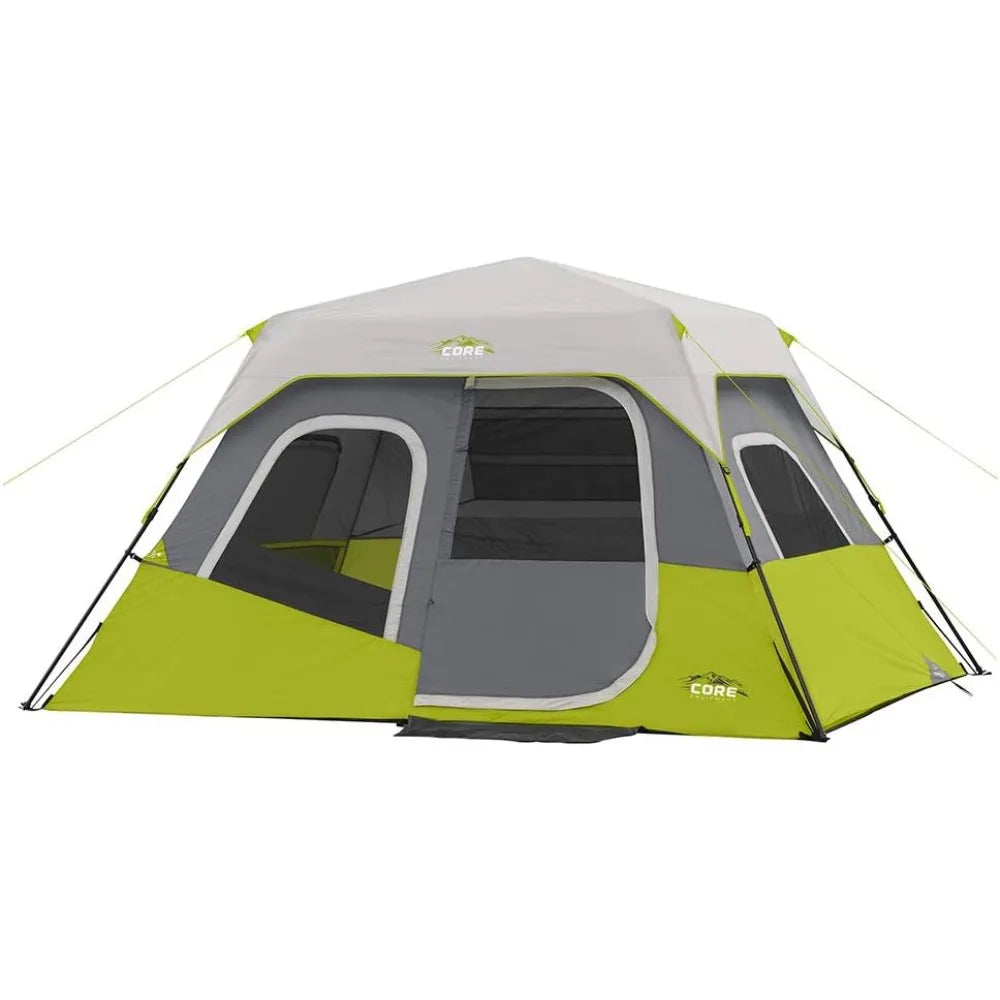 Instant Cabin Tents | 6 Person / 9 Person / 10 Person / 12 Person Family Cabin Multi Room Pop Up Tents Car Camping | Included S