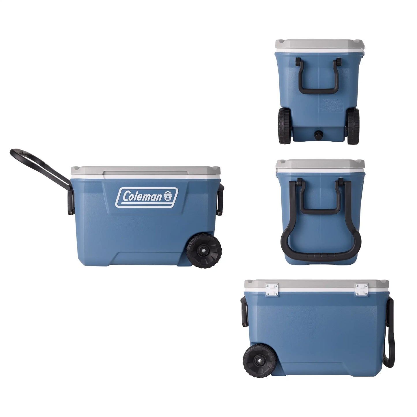 62QT Portable Ice Chest Rolling Cooler with Wheels, Leak-Resistant Outdoor Hard Cooler Keeps Ice up to 5 Day