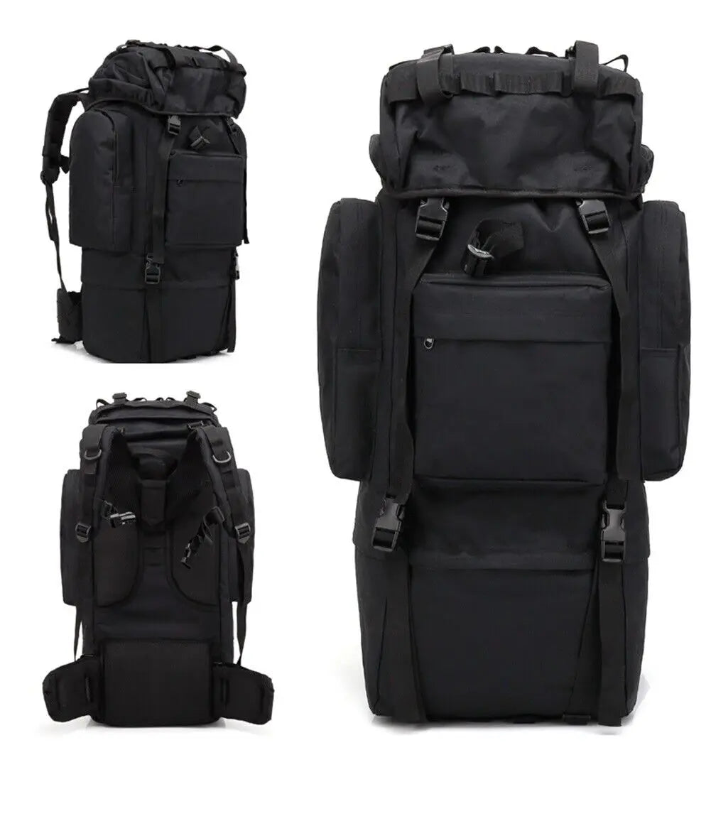 65L Military MOLLE Large Capacity Backpack Daypack Bag with Internal Frame Waterproof Rucksack for Camping Hiking