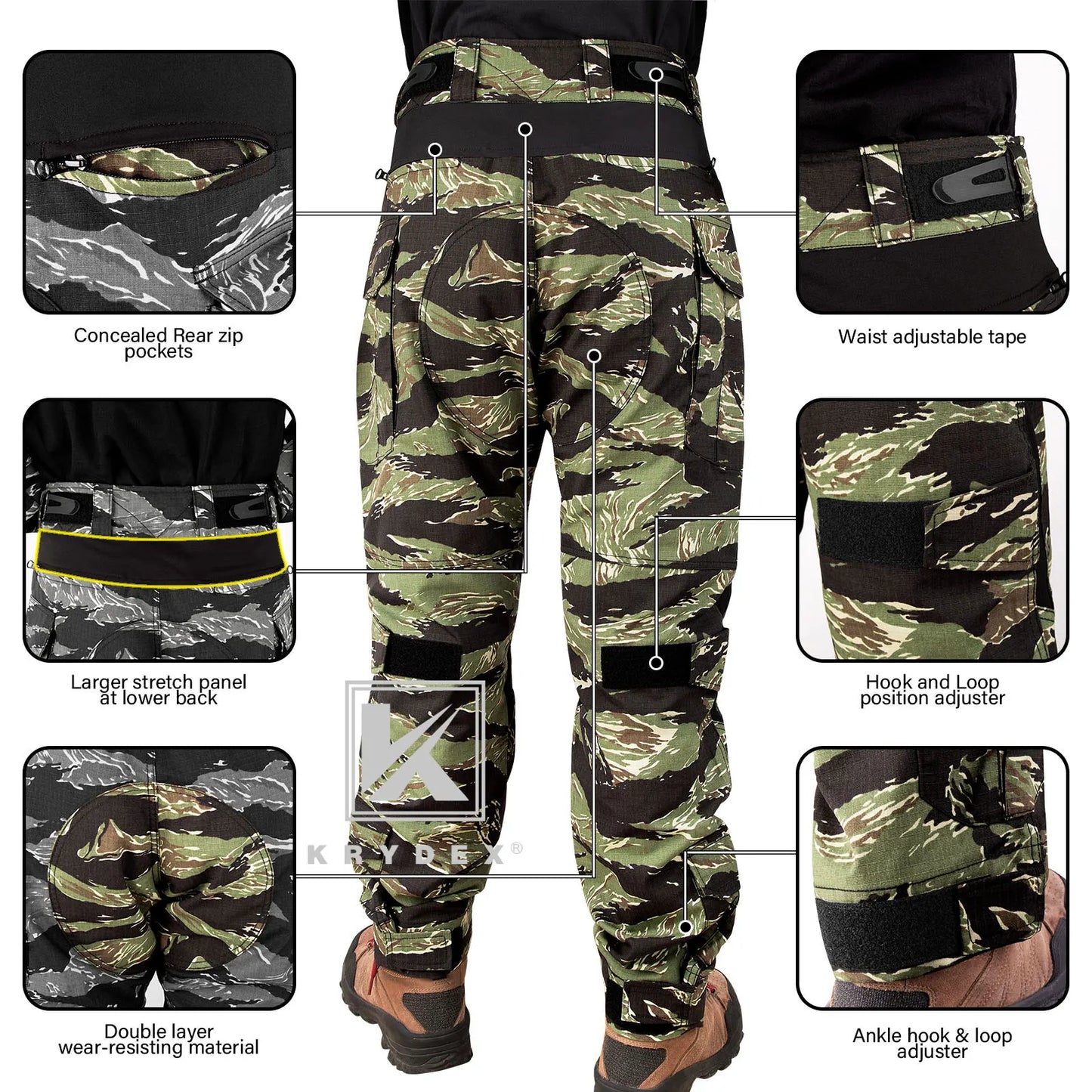 Camouflage Tactical Combat Pants Tactical Combat Trousers Knee Pads Outdoor Hunting Uniform Gear