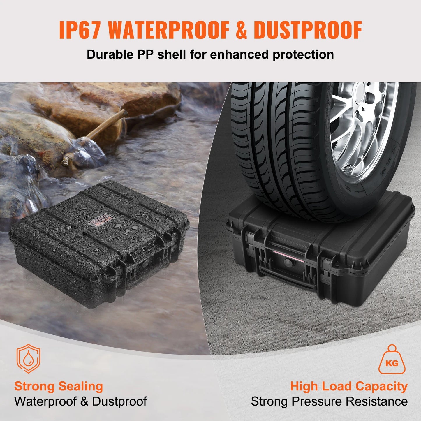 Hard Pistol Cases w/ Pre-cut PU Foam Lining Waterproof Dustproof Hard Gun Case for 1/2/5/6 Pistol Lockable Pistol Case