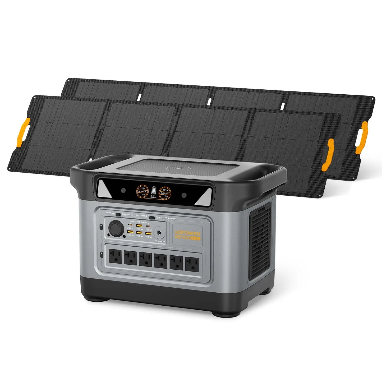 S2400 Portable Power Station(Solar Panel Option), 2083Wh LiFePO4, 2400W (Surge 3000W) UPS, 6 AC Outlets, Solar Generator For RVs