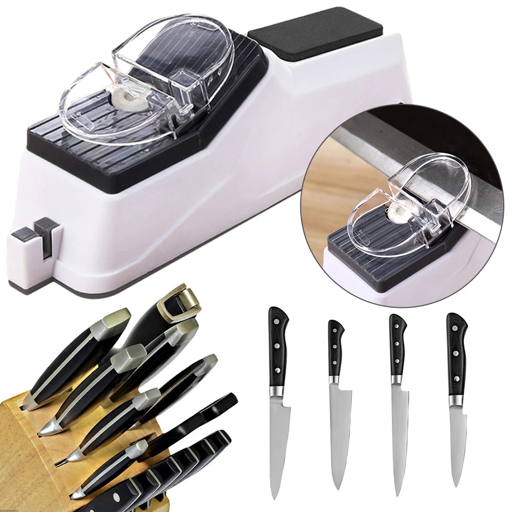 Knife Sharpener Professional Electric Knife Sharpeners Adjustable Rechargable Sharpeners Kitchen Knives Tool Fine Grinding Blade