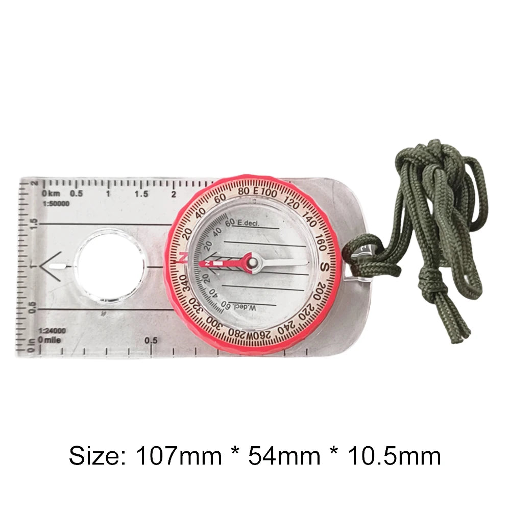 Luminous GPS Compass Shockproof Waterproof Compass Travel Tools High Accuracy Multifunctional with Magnifier for Hiking Survival