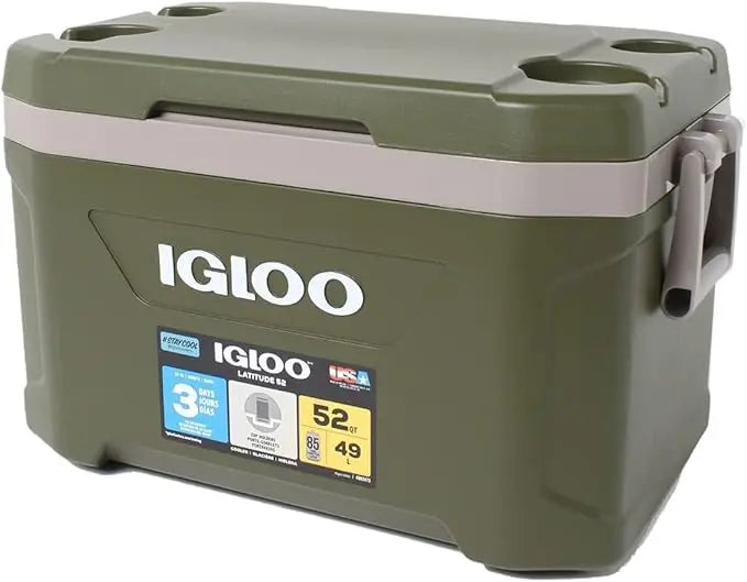 60367 Sportsman Latitude 52 Cooler Box, Approx. 11.2 gal (49 L), Sportsman, Latitude, Outdoor, Camping, Leisure, Fishing, Green