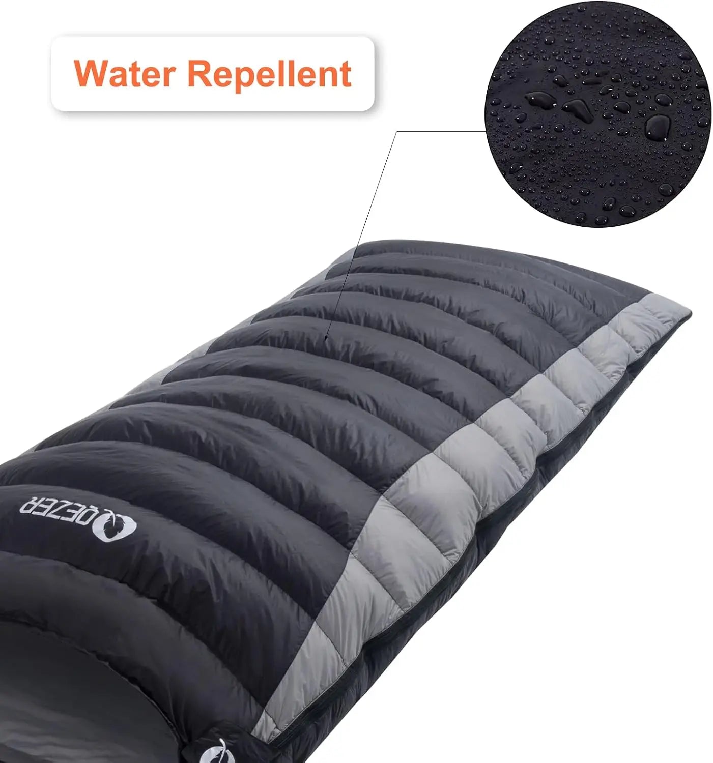 Ultralight Down Sleeping Bag for Adults - 600 Fill Power, Compact for Backpacking & Camping, All Seasons