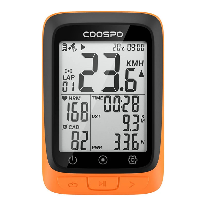 Bike Computer GPS Wireless Bicycle Cycling Odometer Speedometer 2.4"FSTN Bluetooth5.0 ANT+ Waterproof GPS BDS