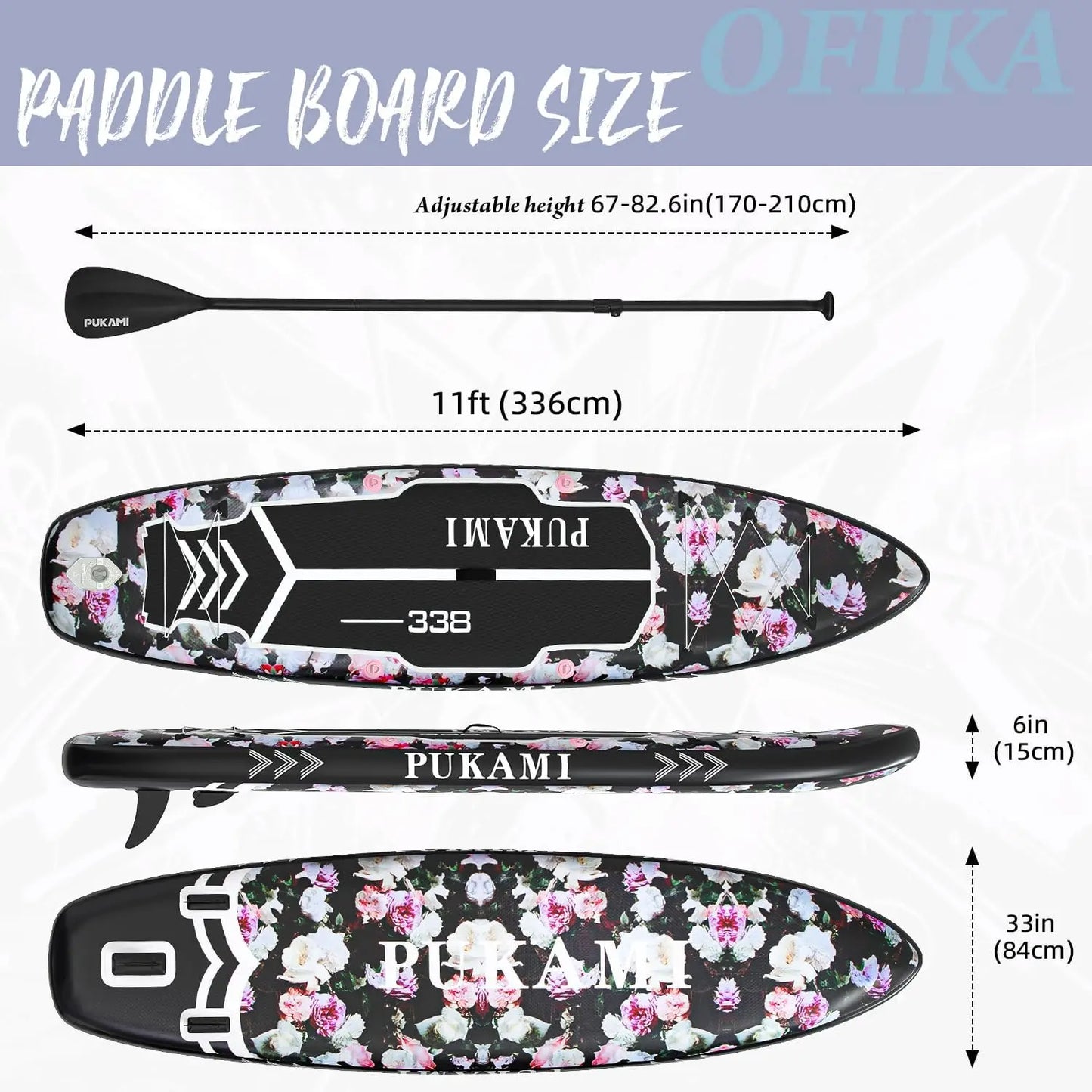 Extra Wide Inflatable Stand Up Paddle Board 11'1" x 33" for Adults, 450lbs Capacity, Includes Premium Accessories Kit, Backpack & Seat, Non-Slip Stable Deck – Blow Up Kayak for Yoga, Fishing & Surf