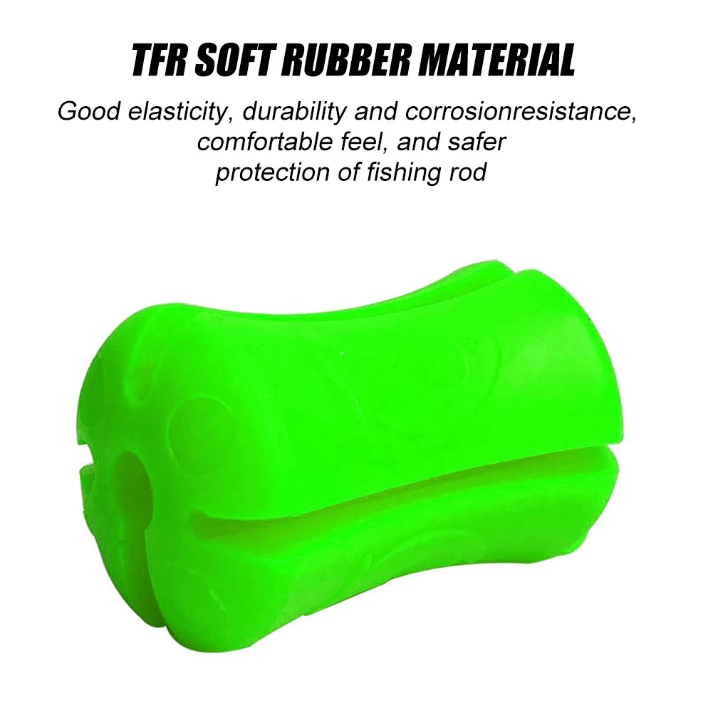 1-10PCS Silicone Fishing Rod Holder With Elastic Rod Holder Fishing Rod Tie Holder Protector Pole Fastener Fishing Accessories