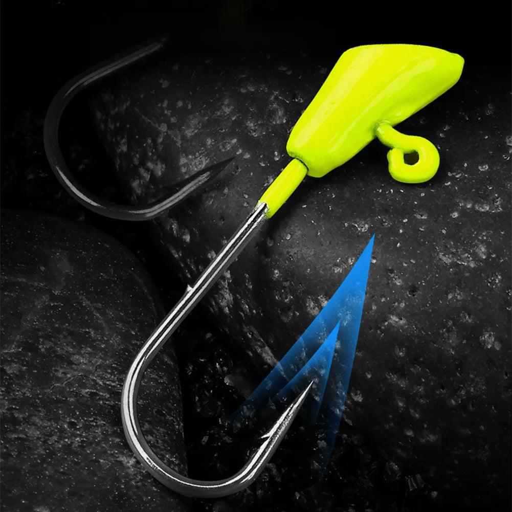 Silicone Artificial Bait Kit with Split Tail Grub Worms Jig Head Hooks for Seasonal Trout Crappie Panfish Fishing Accessories