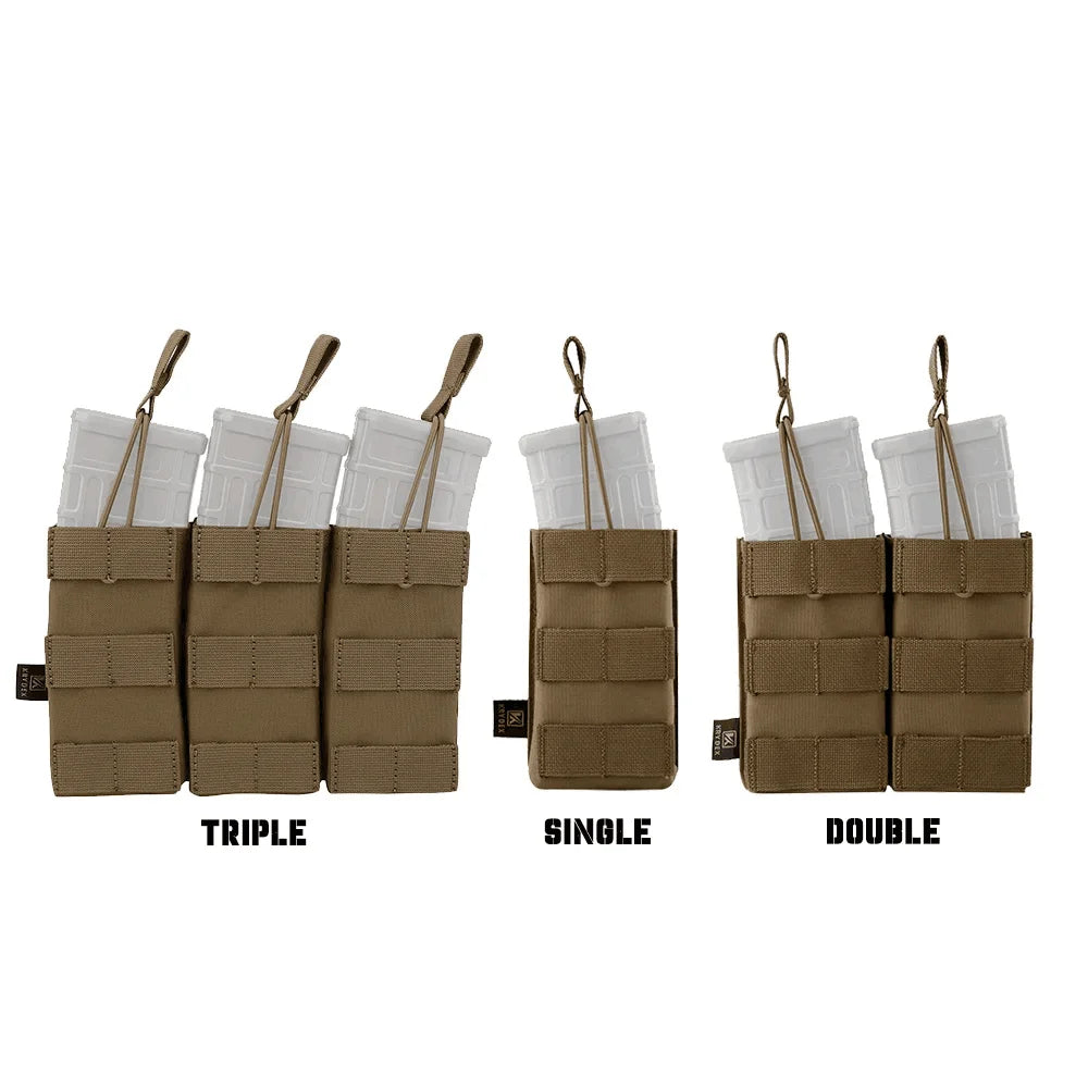 Tactical Magazine Pouch Single/Double/Triple Open-Top MOLLE Strap Holder Mag Pouch for 5.56mm M4 M16 Hunting Accessories