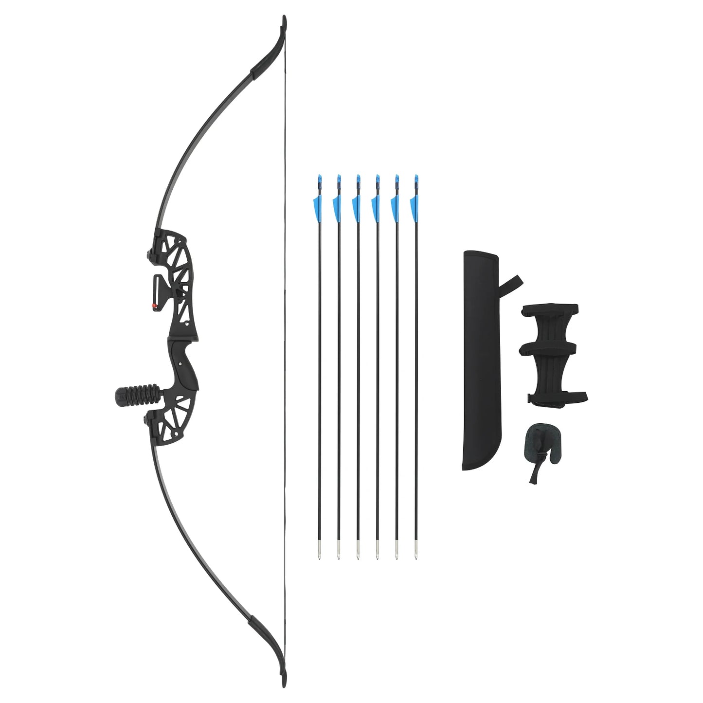 40LBS Recurve Bow Kit Recurve Bow Set Bow and Arrow Kit Archery Skills for Hunting Training Competitive Sports Games