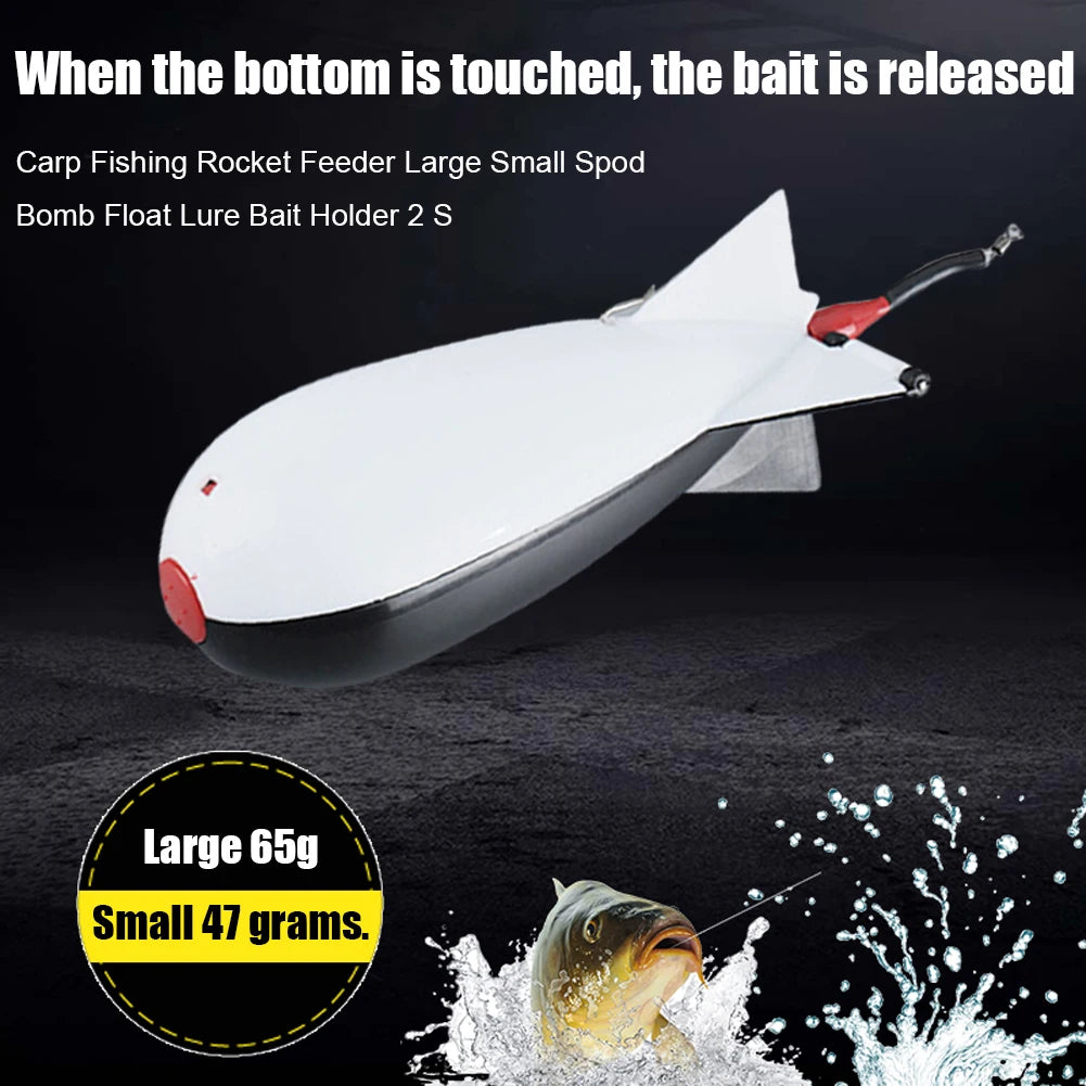 5Pcs Fishing Rocket Feeder Carp Fishing Rocket Feeder Spod Bomb Float Lure Bait Holder Pellet Rocket Feeder Fishing Accessories